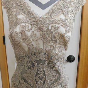 Tadashi Shoji Paillette Embroidered Lace Dress